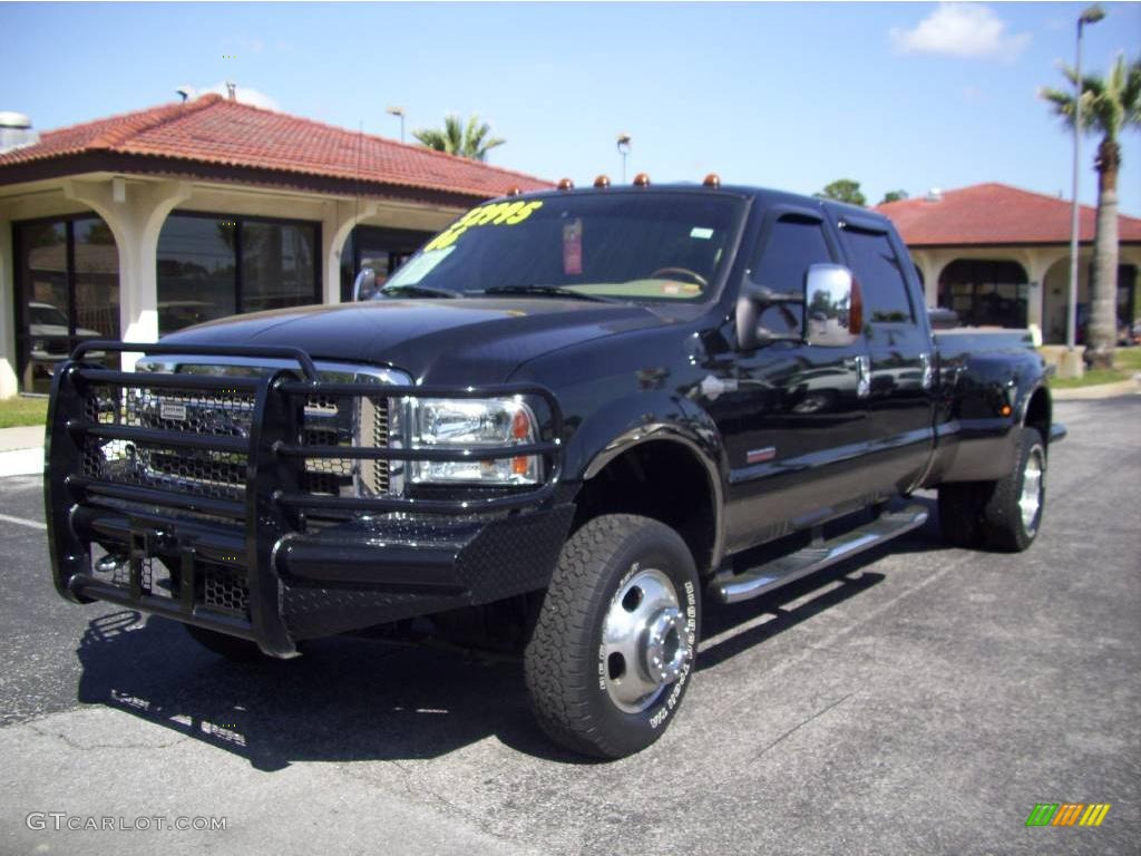 2006 F350 Super Duty King Ranch Crew Cab 4x4 Dually - Black / Castano Brown Leather photo #1