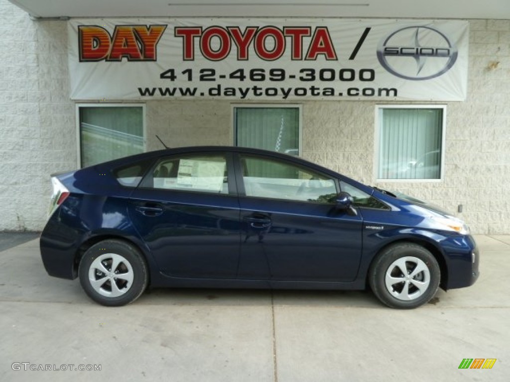 2012 Prius 3rd Gen Two Hybrid - Nautical Blue Metallic / Misty Gray photo #1