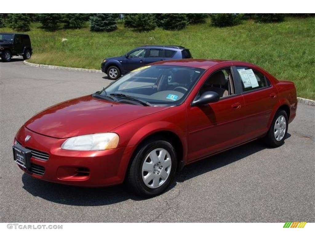 2002 Stratus SE Sedan - Inferno Red Pearl / Dark Slate Gray photo #8