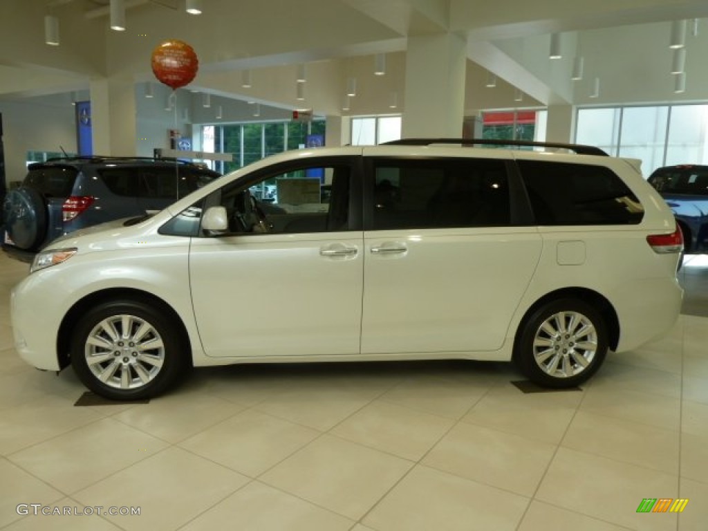 2012 Sienna Limited AWD - Blizzard White Pearl / Light Gray photo #4