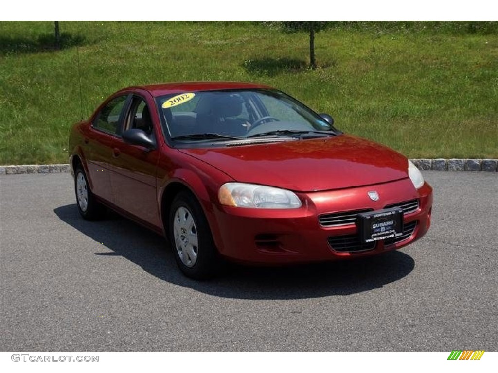 2002 Stratus SE Sedan - Inferno Red Pearl / Dark Slate Gray photo #58