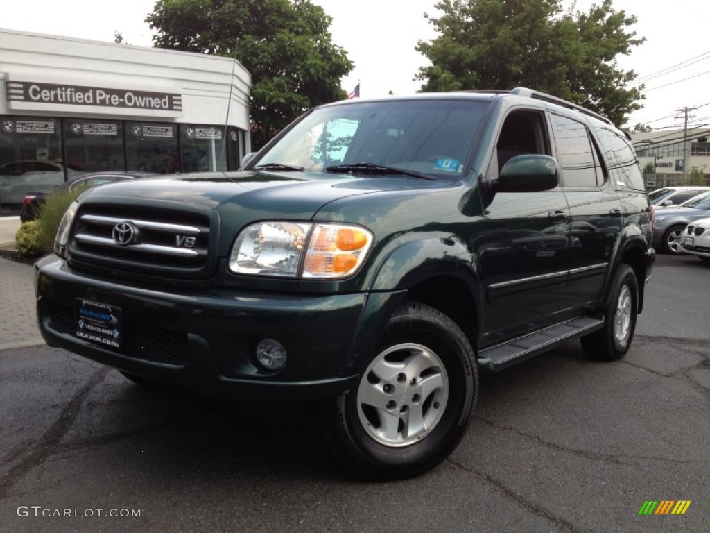 2002 Sequoia Limited 4WD - Imperial Jade Green Mica / Charcoal photo #1