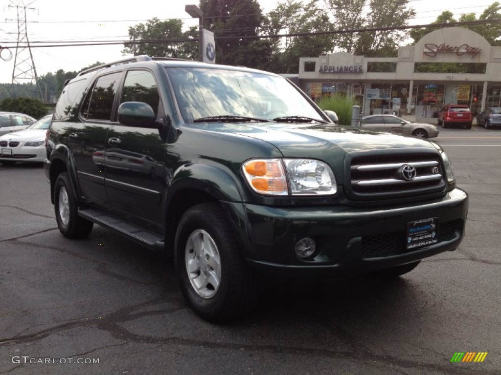 2002 Sequoia Limited 4WD - Imperial Jade Green Mica / Charcoal photo #3