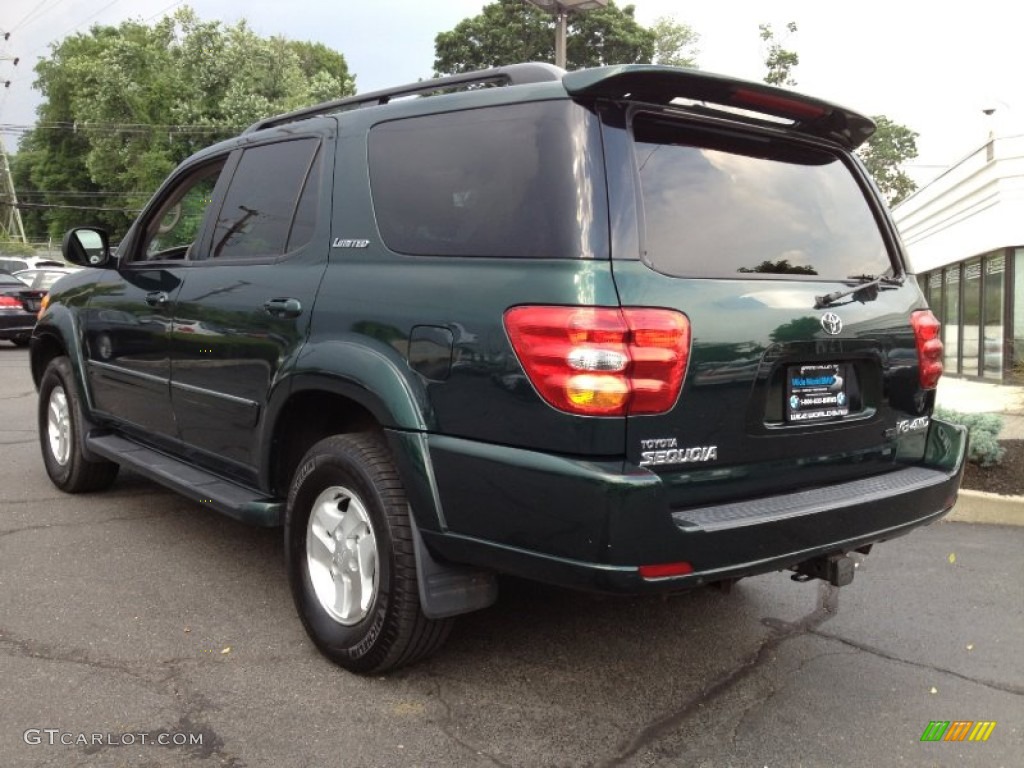2002 Sequoia Limited 4WD - Imperial Jade Green Mica / Charcoal photo #6