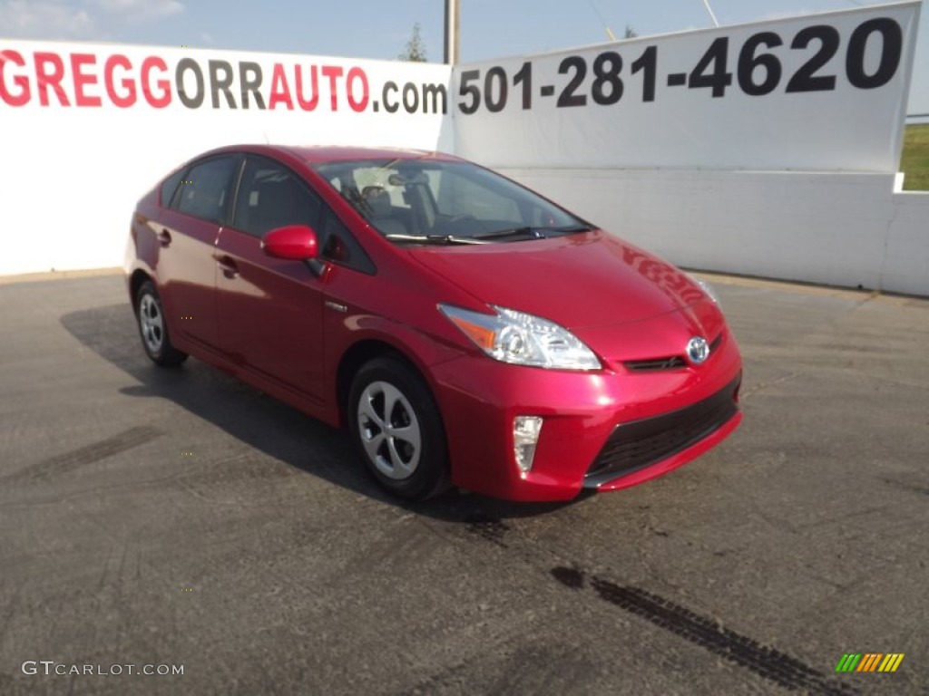 Barcelona Red Metallic Toyota Prius 3rd Gen