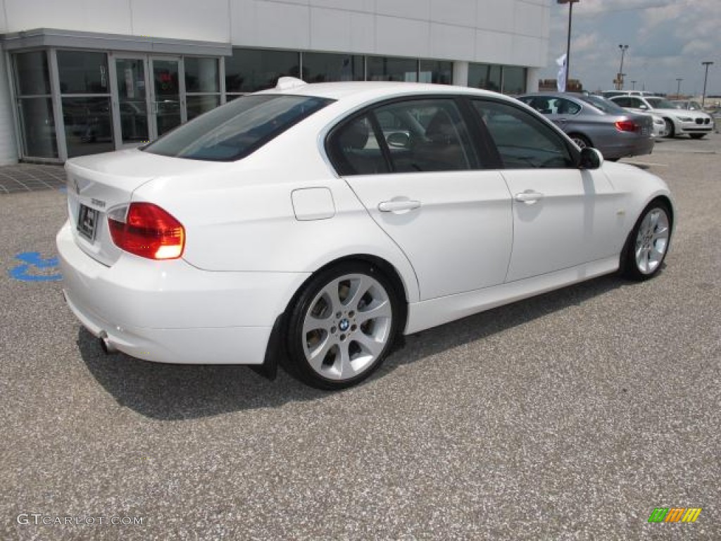 2008 3 Series 335i Sedan - Alpine White / Saddle Brown/Black photo #3