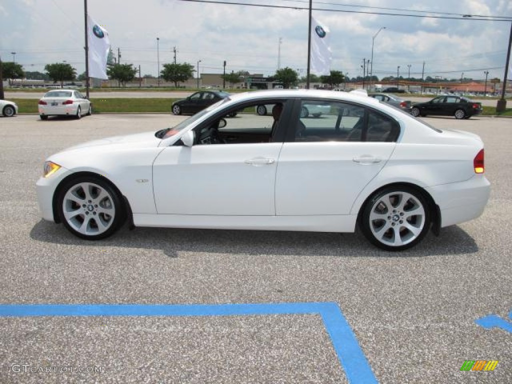 2008 3 Series 335i Sedan - Alpine White / Saddle Brown/Black photo #7