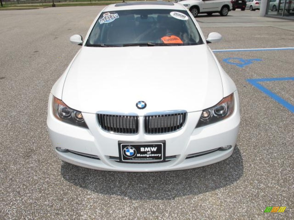 2008 3 Series 335i Sedan - Alpine White / Saddle Brown/Black photo #10