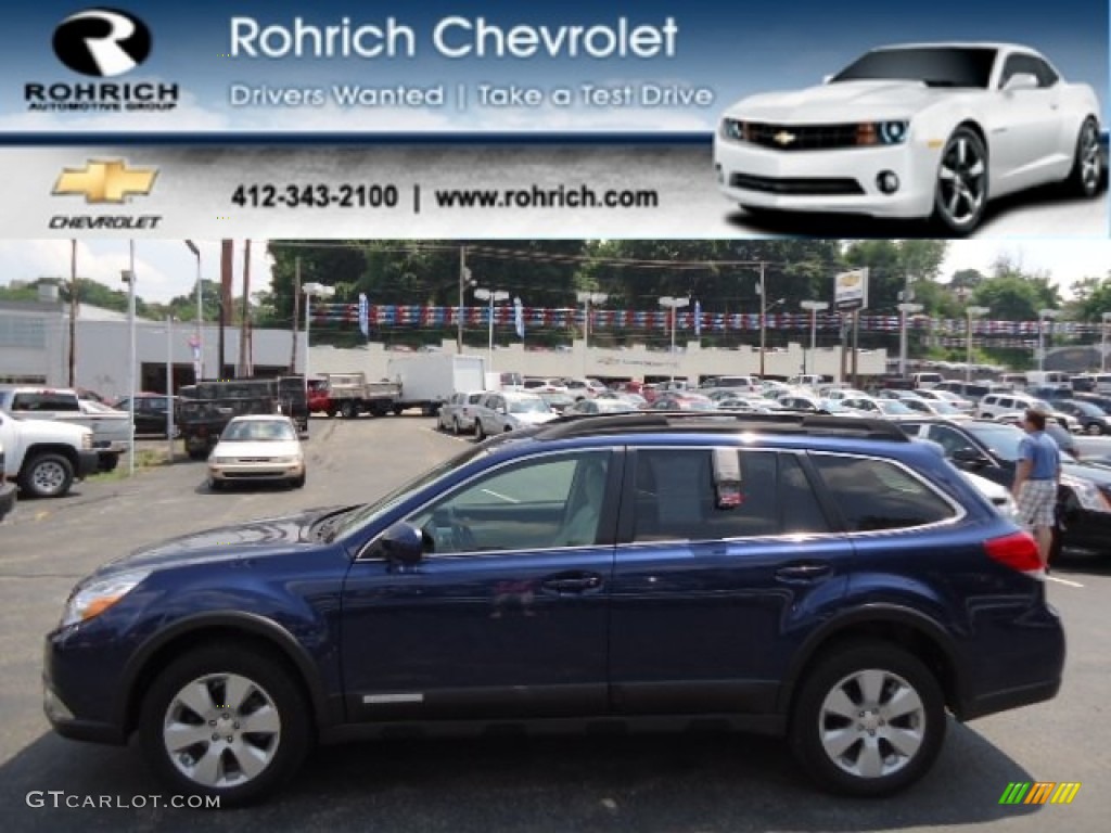2011 Outback 2.5i Premium Wagon - Azurite Blue Pearl / Warm Ivory photo #1