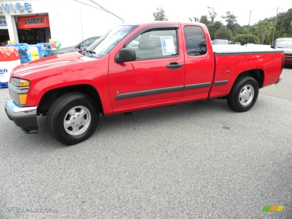 2007 Colorado LT Extended Cab - Victory Red / Medium Pewter photo #2