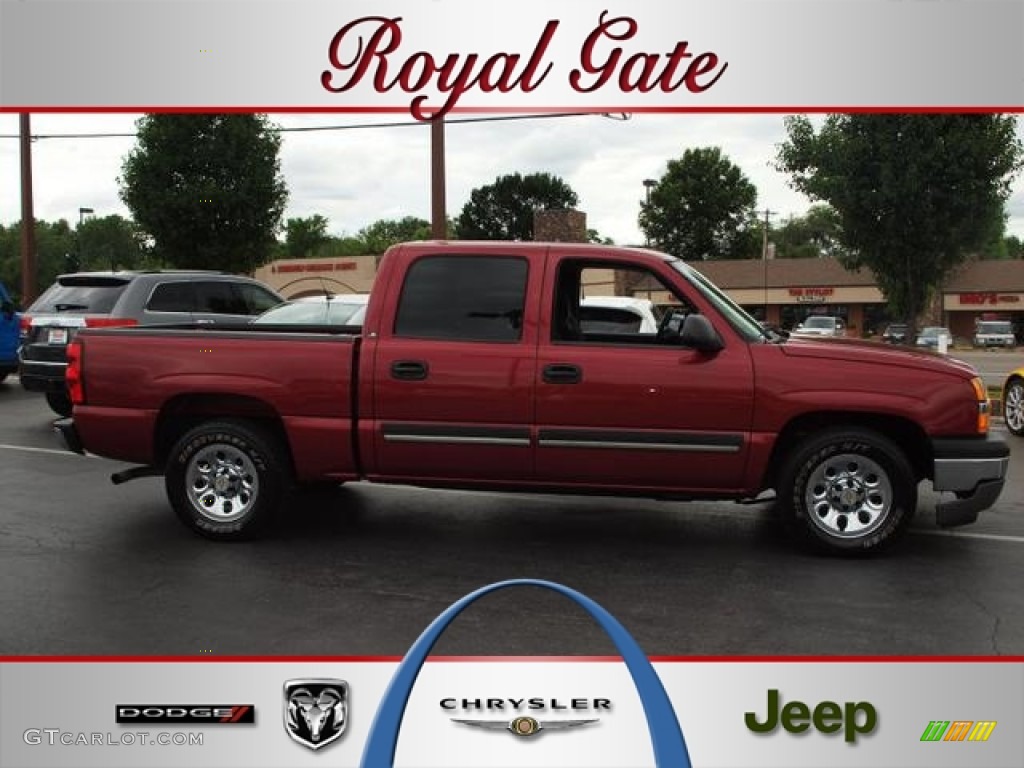 2005 Silverado 1500 LS Crew Cab - Sport Red Metallic / Dark Charcoal photo #1