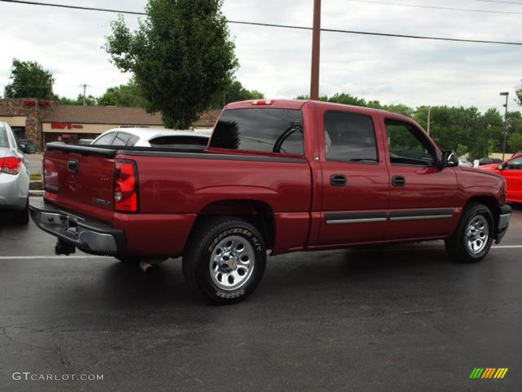 2005 Silverado 1500 LS Crew Cab - Sport Red Metallic / Dark Charcoal photo #3