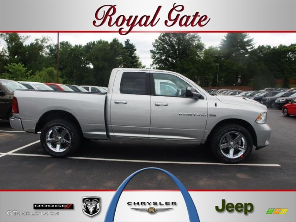 2012 Ram 1500 Sport Quad Cab 4x4 - Bright Silver Metallic / Dark Slate Gray photo #1