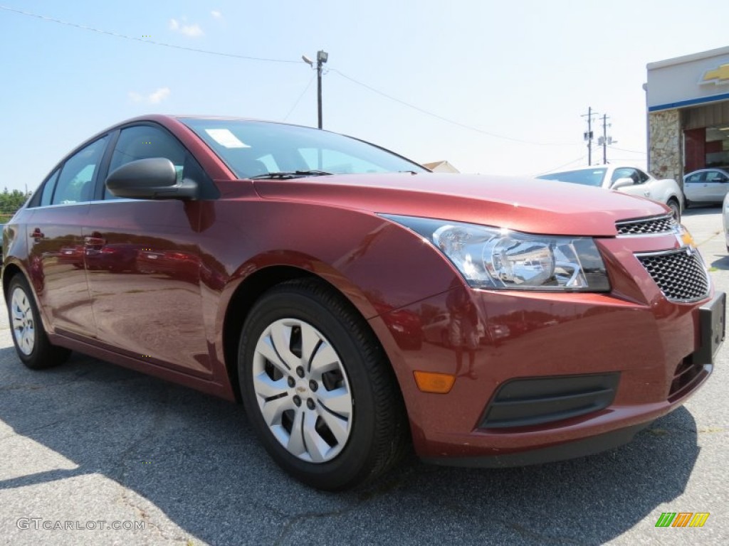 2012 Cruze LS - Autumn Red Metallic / Jet Black/Medium Titanium photo #1