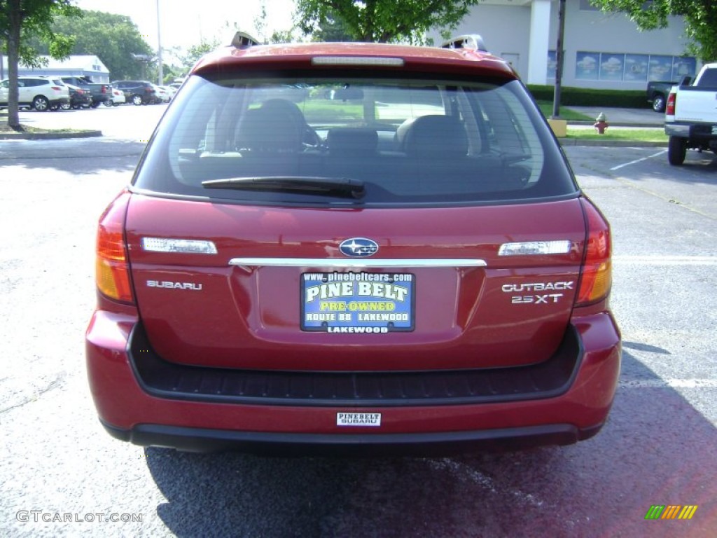 2005 Outback 2.5XT Limited Wagon - Garnet Red Pearl / Off Black photo #5