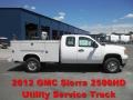 Summit White 2012 GMC Sierra 2500HD Extended Cab Utility Truck