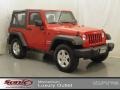 2011 Flame Red Jeep Wrangler Sport S 4x4  photo #1