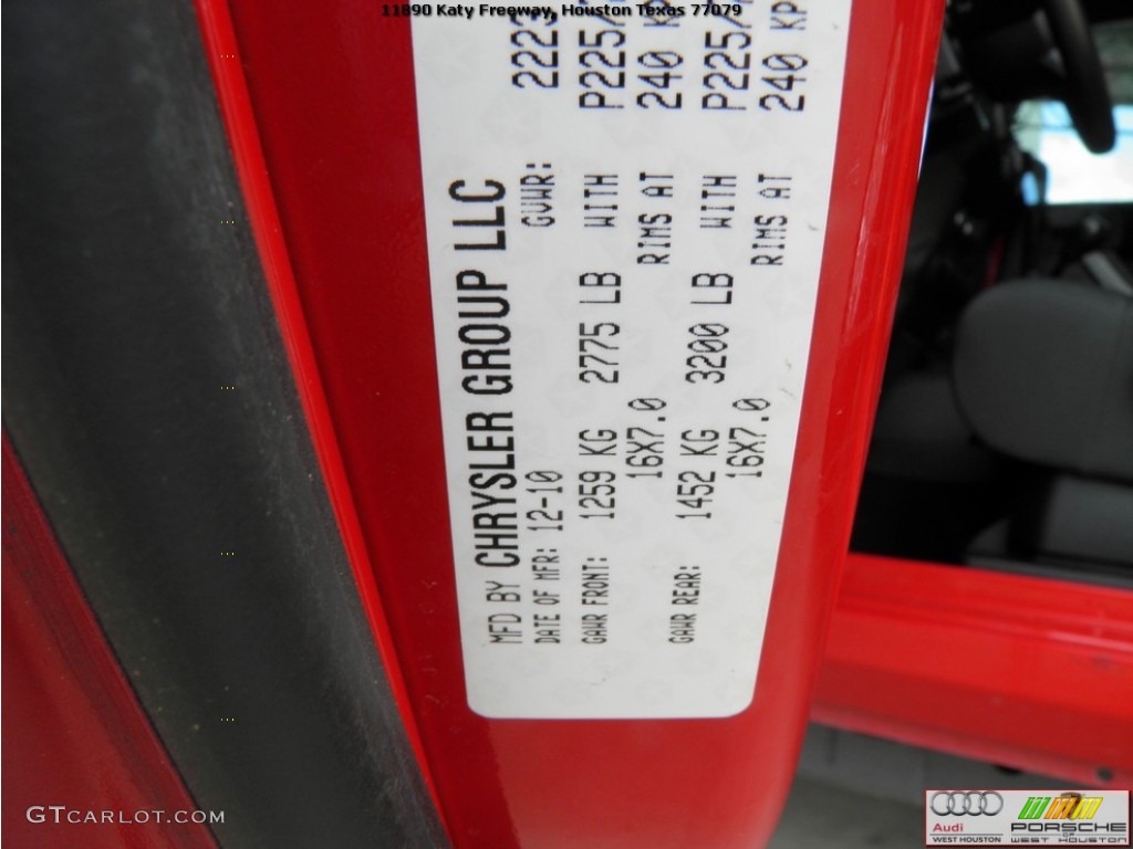 2011 Wrangler Sport S 4x4 - Flame Red / Black photo #33