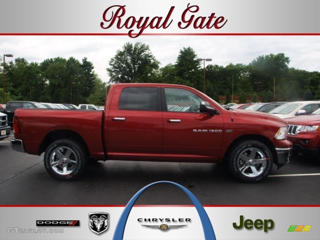 2012 Ram 1500 SLT Crew Cab 4x4 - Deep Cherry Red Crystal Pearl / Dark Slate Gray/Medium Graystone photo #1