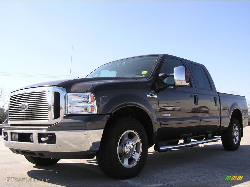 2007 F250 Super Duty Lariat Crew Cab - Dark Stone Metallic / Tan photo #1