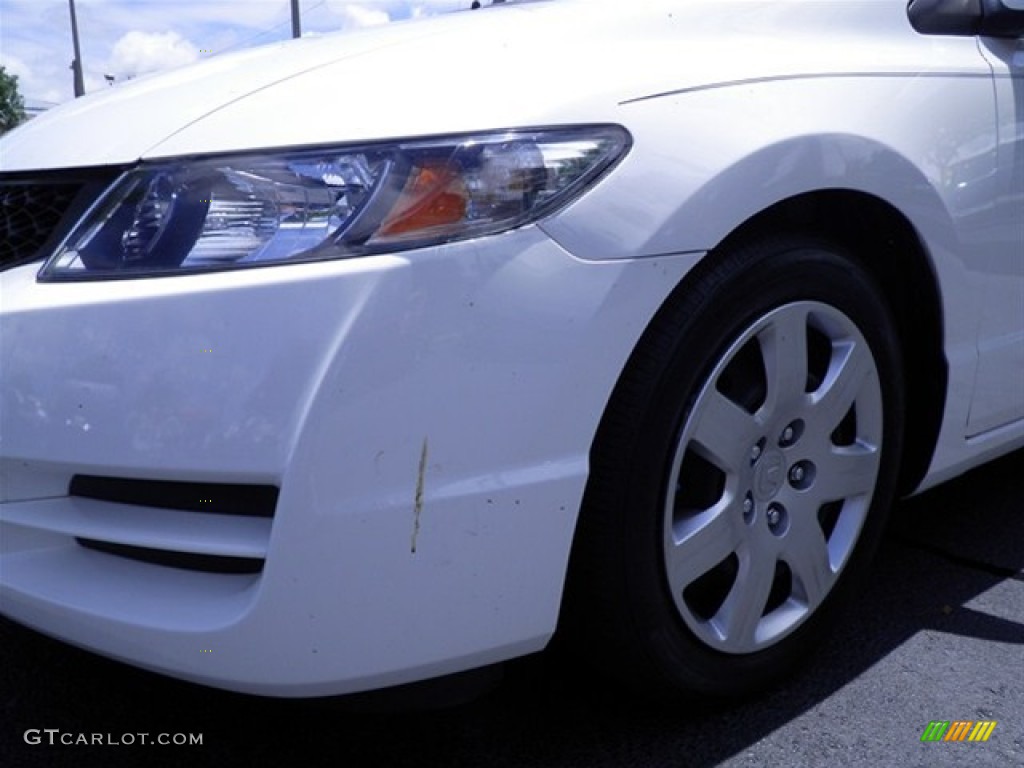 2009 Civic LX Coupe - Taffeta White / Gray photo #8