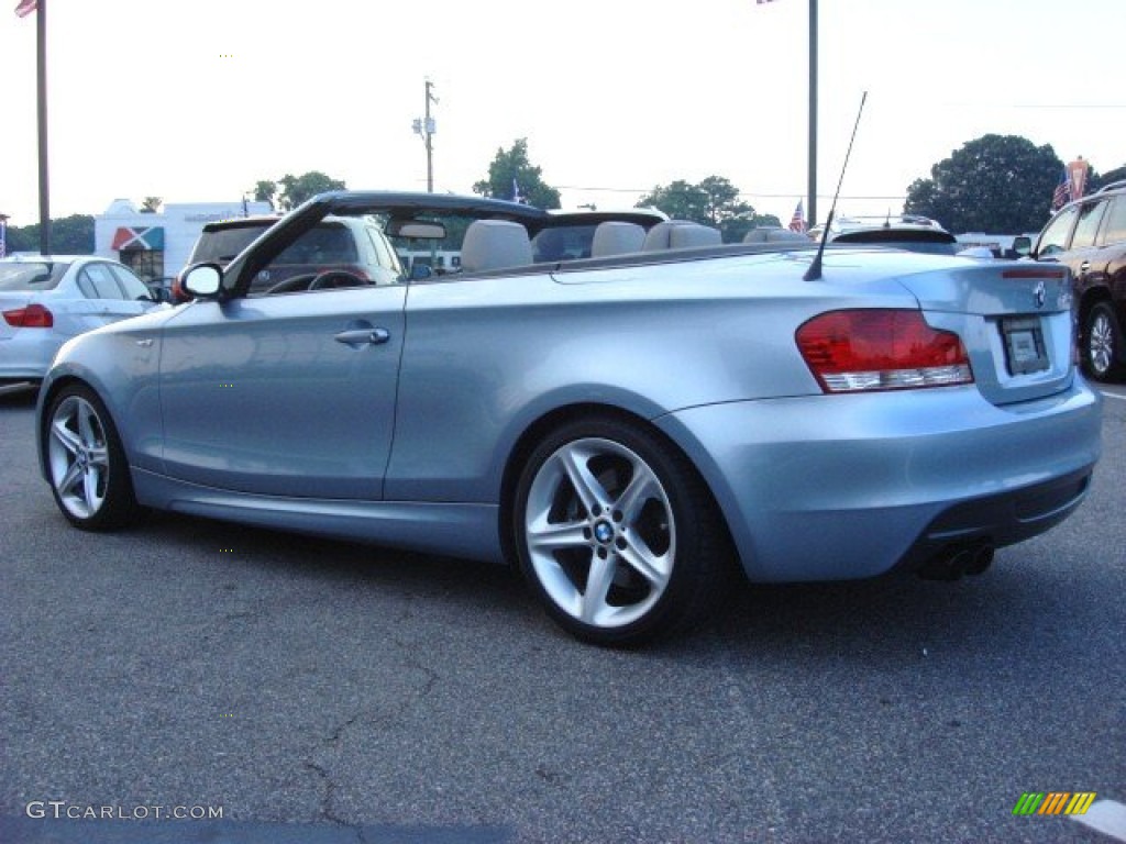 2009 1 Series 135i Convertible - Blue Water Metallic / Taupe photo #5