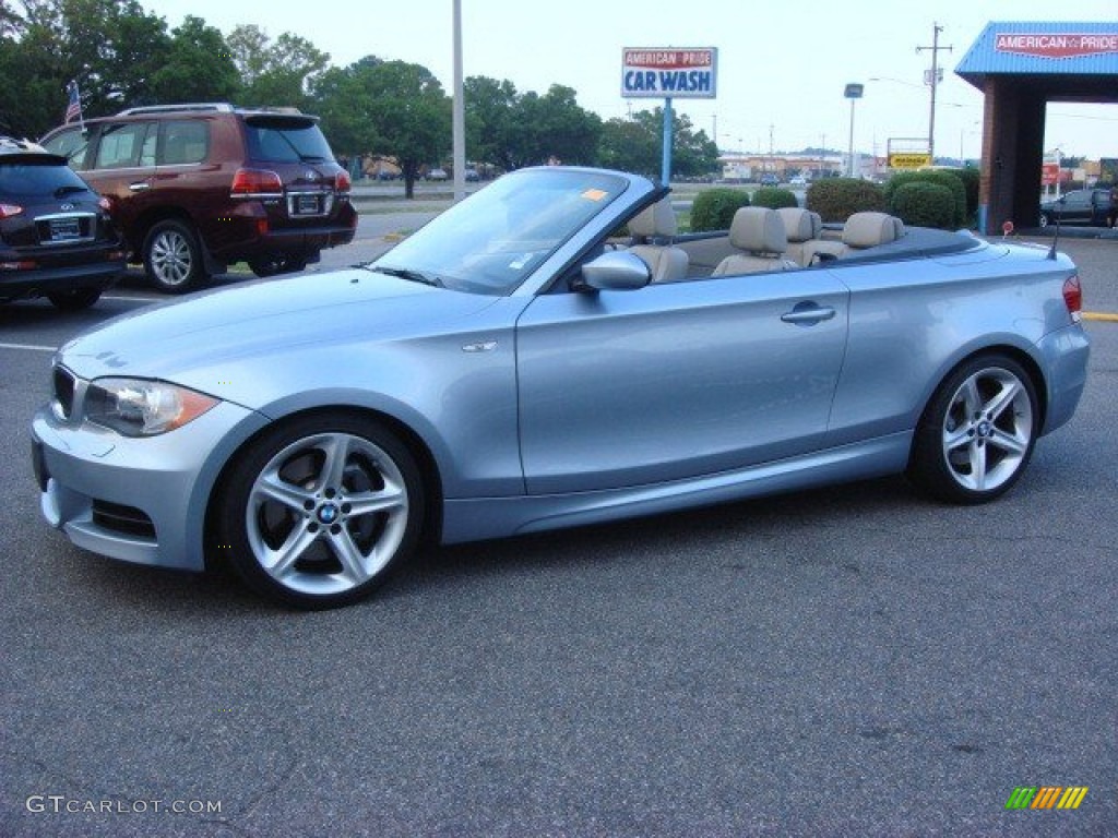 2009 1 Series 135i Convertible - Blue Water Metallic / Taupe photo #6