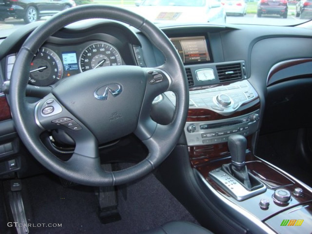 2011 Infiniti M 37 Sedan Graphite Steering Wheel Photo #67042225