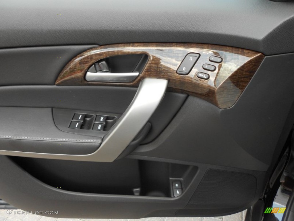 2012 Acura MDX SH-AWD Advance Ebony Door Panel Photo #67043955