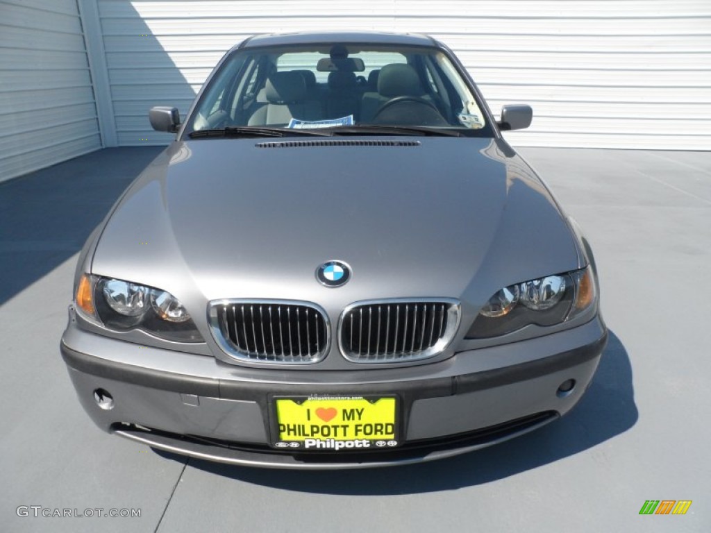 2003 3 Series 325i Sedan - Steel Grey Metallic / Grey photo #7