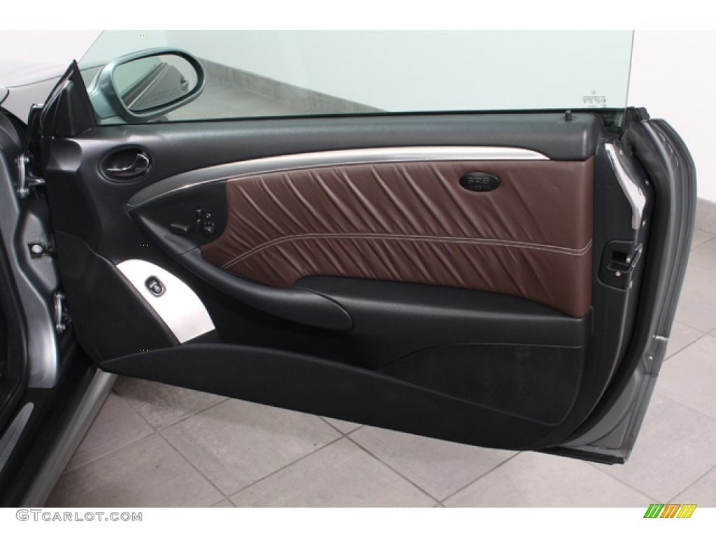 2009 Mercedes-Benz CLK 350 Coupe Tobacco Brown Door Panel Photo #67045631