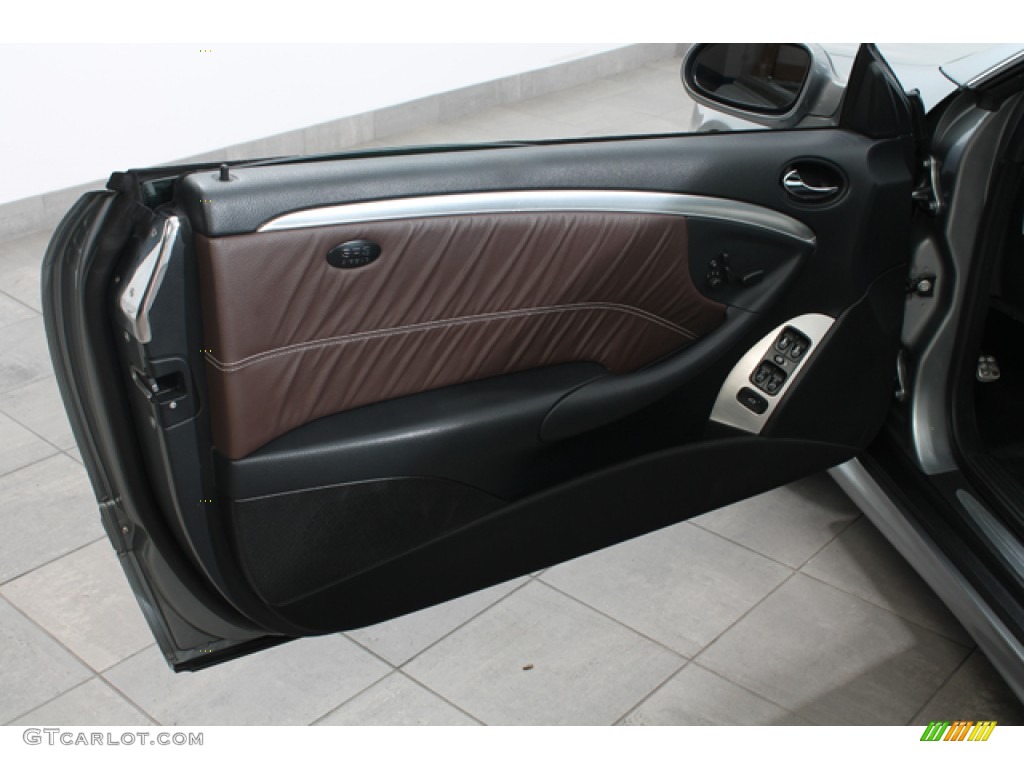 2009 Mercedes-Benz CLK 350 Coupe Tobacco Brown Door Panel Photo #67045644
