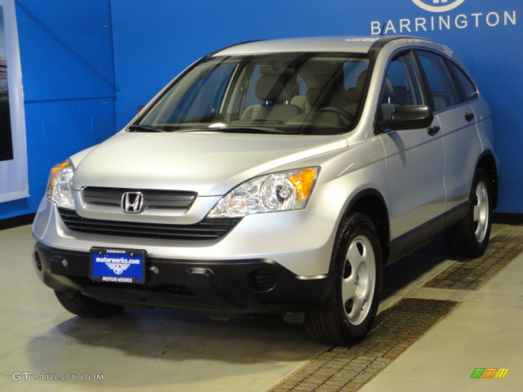2009 CR-V LX 4WD - Alabaster Silver Metallic / Gray photo #4