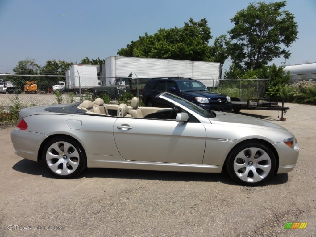 Mineral Silver Metallic 2004 BMW 6 Series 645i Convertible Exterior Photo #67046849