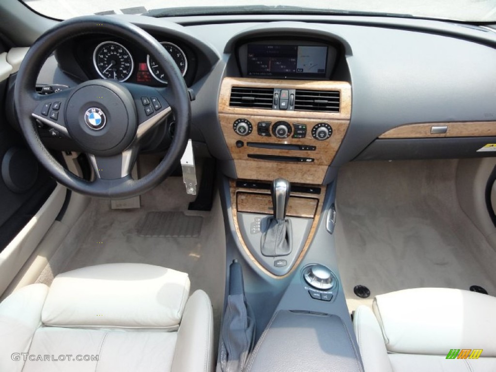 2004 BMW 6 Series 645i Convertible Creme Beige Dashboard Photo #67047081