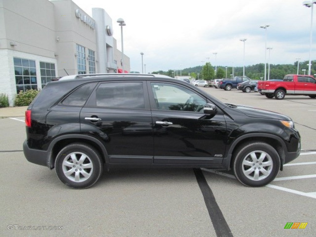 2011 Sorento LX AWD - Ebony Black / Gray photo #2