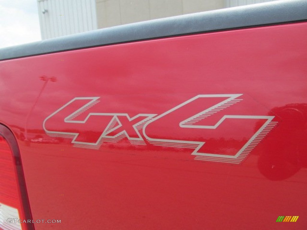 2004 F150 XLT Regular Cab 4x4 - Bright Red / Tan photo #3