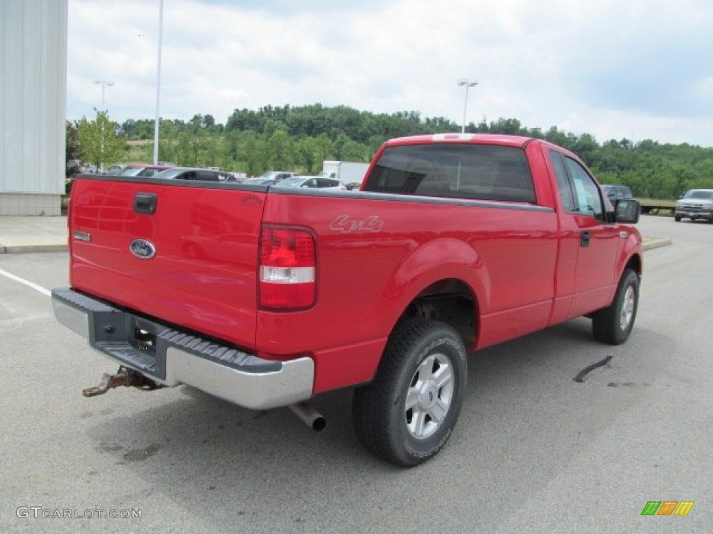 2004 F150 XLT Regular Cab 4x4 - Bright Red / Tan photo #10