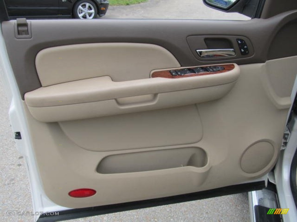2009 Chevrolet Silverado 1500 LTZ Crew Cab 4x4 Light Cashmere Door Panel Photo #67053690