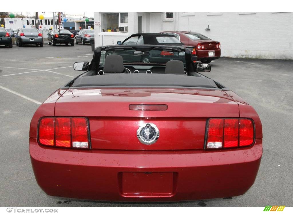 2007 Mustang V6 Deluxe Convertible - Redfire Metallic / Dark Charcoal photo #6