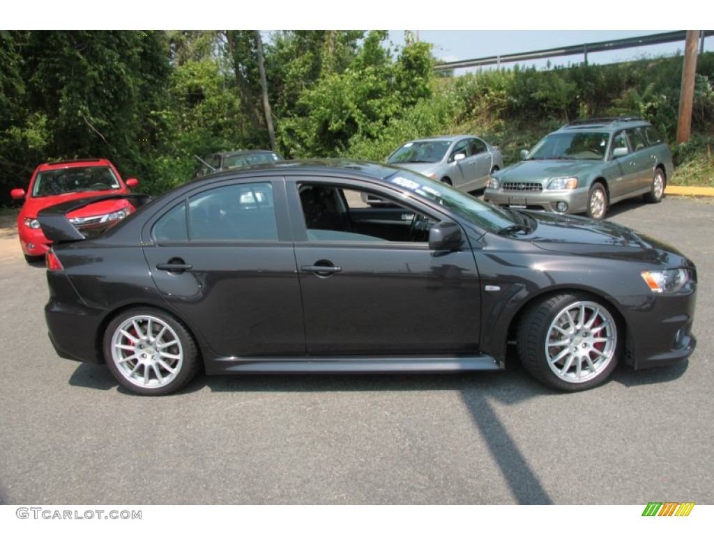 2010 Lancer Evolution GSR - Graphite Gray Pearl / Black Sport Fabric photo #6