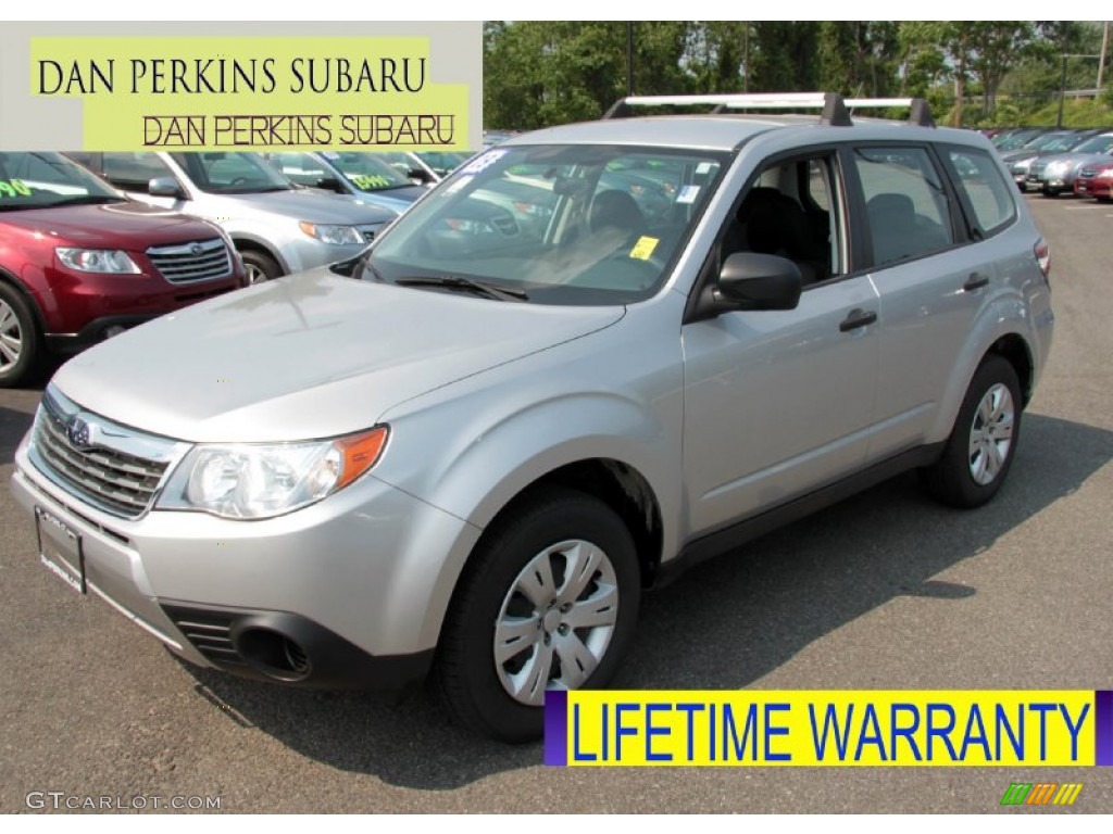 2009 Forester 2.5 X - Spark Silver Metallic / Black photo #1