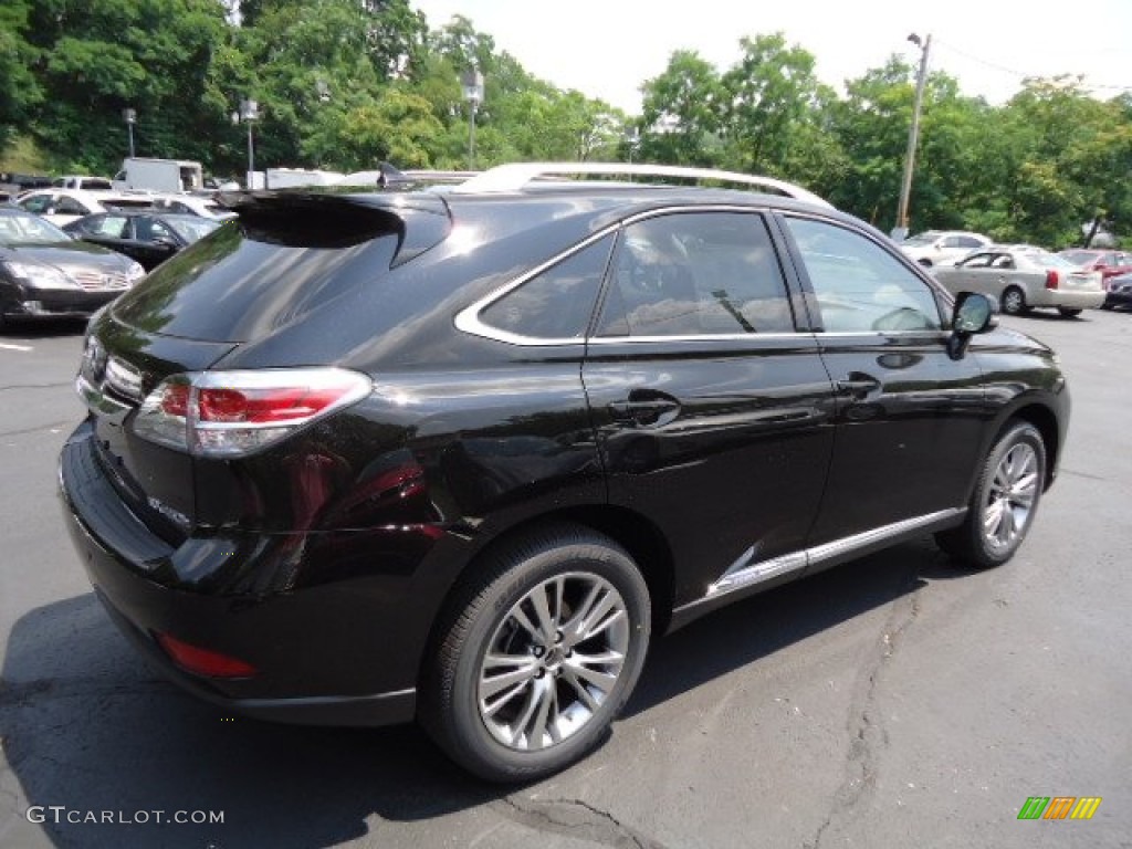 2013 RX 450h AWD - Obsidian Black / Black/Ebony Birds Eye Maple photo #4