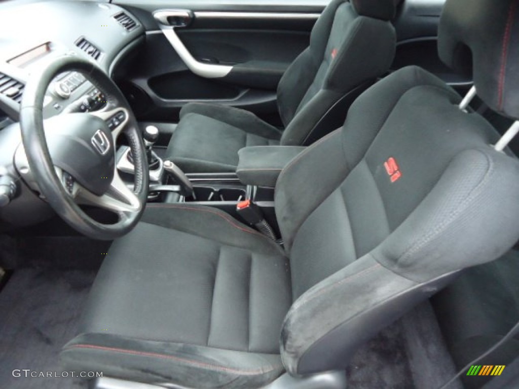 Black Interior 2007 Honda Civic Si Coupe Photo #67059162