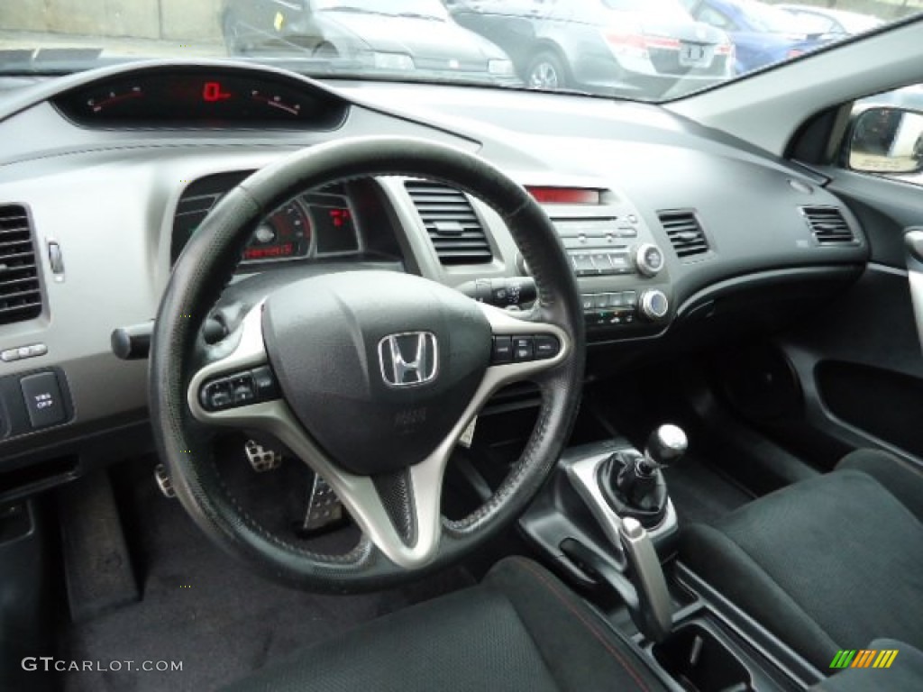 2007 Honda Civic Si Coupe Black Dashboard Photo #67059174