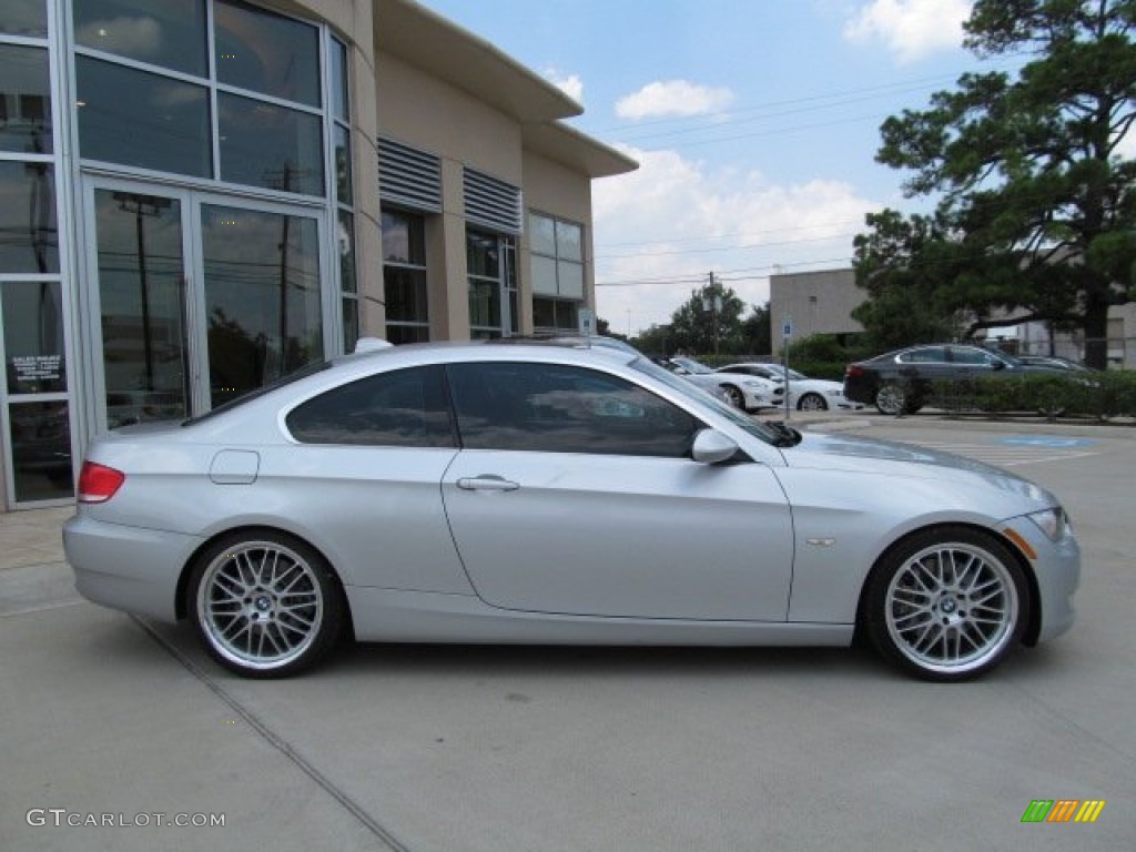 2007 3 Series 335i Coupe - Titanium Silver Metallic / Black photo #6