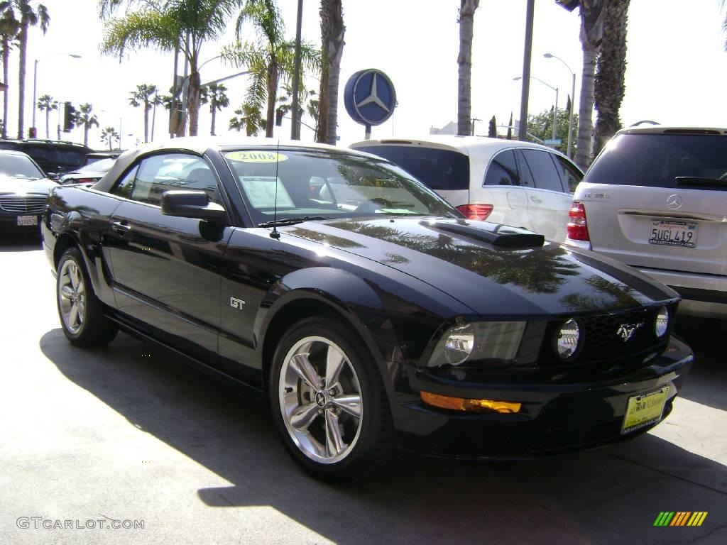 2008 Mustang GT Premium Convertible - Black / Dark Charcoal photo #1