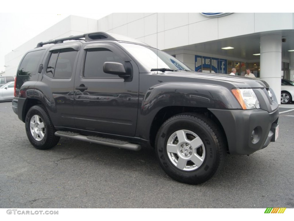 2007 Xterra S - Night Armor Black Metallic / Steel/Graphite photo #1