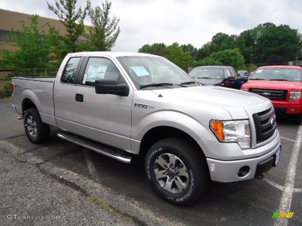 2012 F150 STX SuperCab 4x4 - Ingot Silver Metallic / Steel Gray photo #1