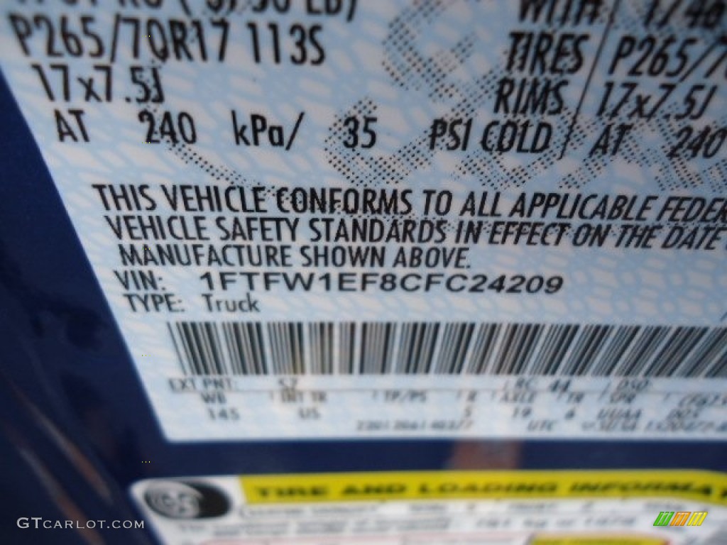 2012 F150 XLT SuperCrew 4x4 - Blue Flame Metallic / Steel Gray photo #13